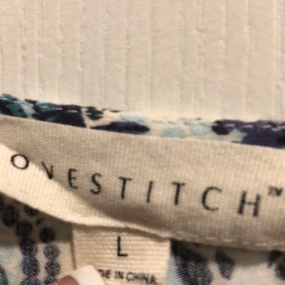 Lovestitch wrap Blouse with bell sleeves Sz L - Picture 7 of 9